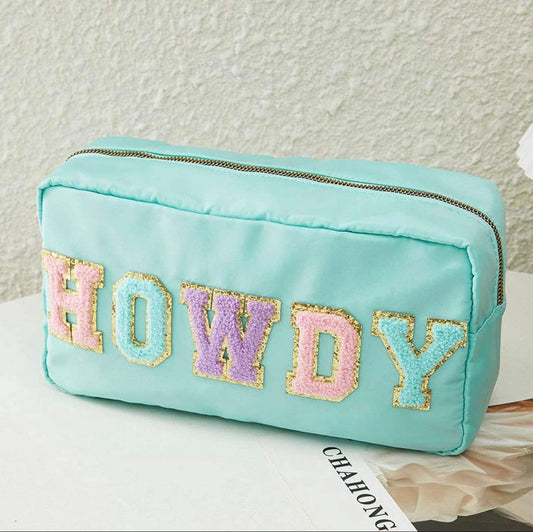 Howdy Chenille Travel Pouch